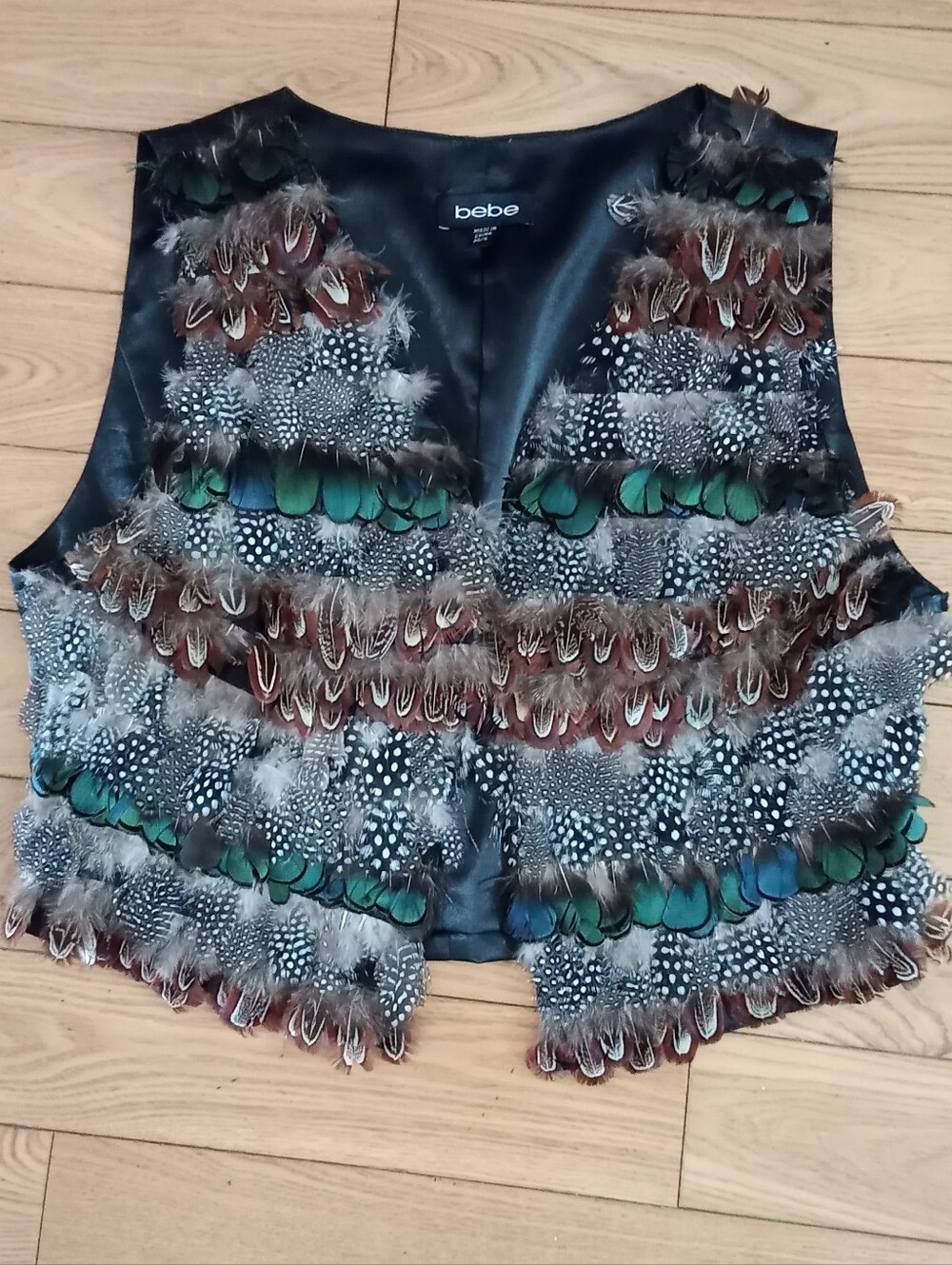 Bebe Feather Vest